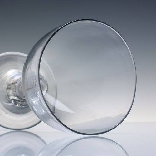 PAIR GEORGIAN OVOID BOWL GLASS RUMMERS C1800 - ADDITIONAL PHOTO 2