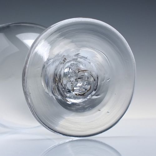 PAIR GEORGIAN OVOID BOWL GLASS RUMMERS C1800 - ADDITIONAL PHOTO 3
