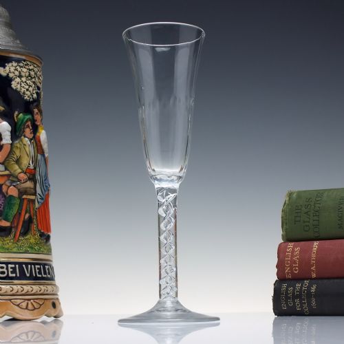 18th century mercury air twist ale glass c1750 8 inches - CATEGORY: ANTIQUE GLASS - DATED 18TH CENTURY