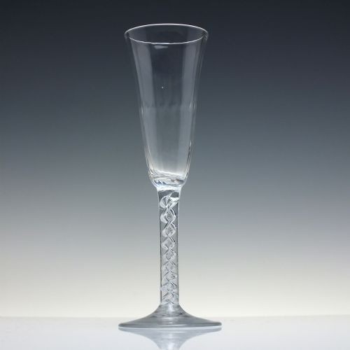 18TH CENTURY MERCURY AIR TWIST ALE GLASS C1750 8 INCHES - ADDITIONAL PHOTO 1