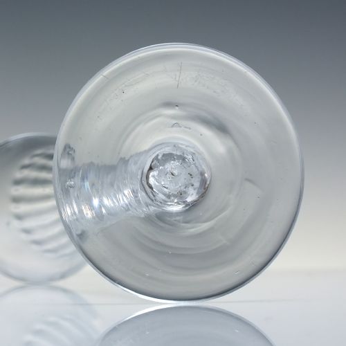 18TH CENTURY MERCURY AIR TWIST ALE GLASS C1750 8 INCHES - ADDITIONAL PHOTO 5