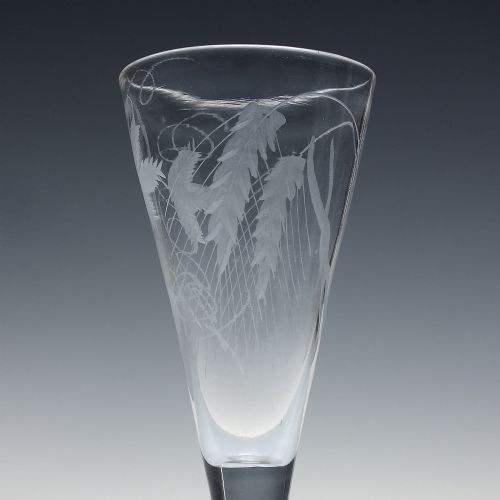 FOUR MATCHING 18TH CENTURY ENGRAVED ALE GLASSES C1760 - ADDITIONAL PHOTO 3