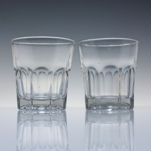 PAIR 19TH CENTURY WHISKY GLASS TUMBLERS C1850 - ADDITIONAL PHOTO 1