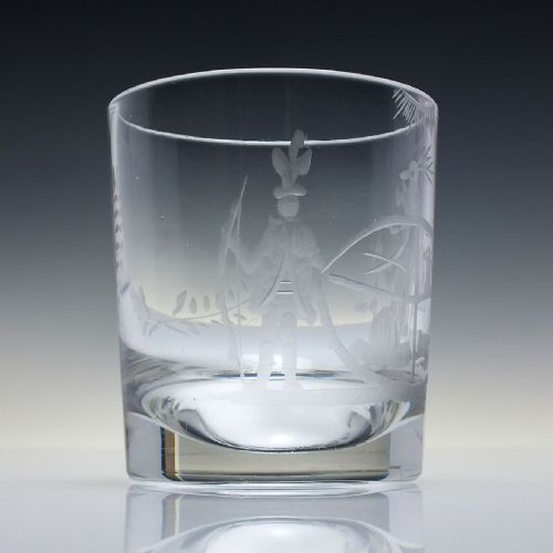 19TH CENTURY ENGRAVED ORDER OF ODD FELLOWS GLASS TUMBLER C1850 - ADDITIONAL PHOTO 5