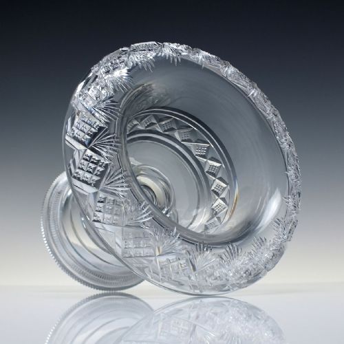 RARE GEORGIAN IRISH CUT GLASS STANDING BOWL C182530 - ADDITIONAL PHOTO 4