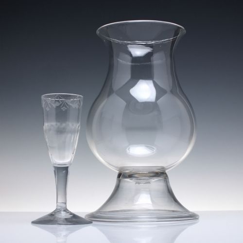 LARGE GEORGIAN 18TH CENTURY GLASS STORMLAMP OR VASE C178090 - ADDITIONAL PHOTO 1
