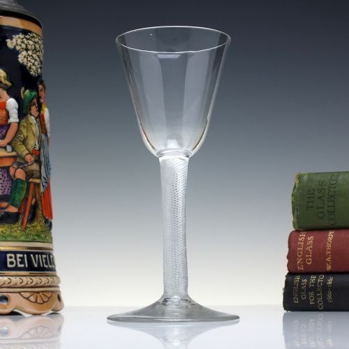 LARGE 18TH CENTURY AIR TWIST WINE GLASS C1750