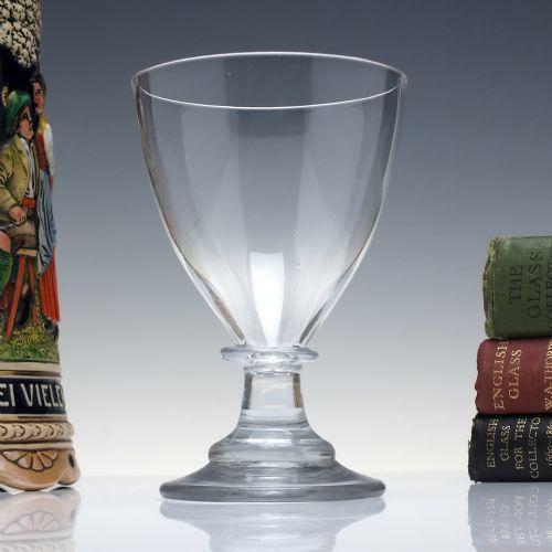 georgian ovoid bowl glass rummer c1820 - CATEGORY: ANTIQUE GLASS - DATED GEORGIAN