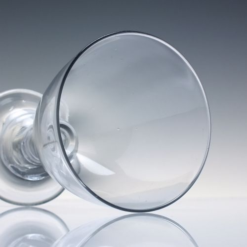 GEORGIAN OVOID BOWL GLASS RUMMER C1820 - ADDITIONAL PHOTO 4