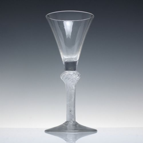 RARE 18TH CENTURY AIR TWIST WINE GLASS GOBLET C1750 - ADDITIONAL PHOTO 1
