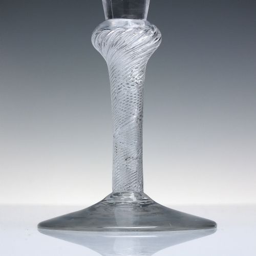 RARE 18TH CENTURY AIR TWIST WINE GLASS GOBLET C1750 - ADDITIONAL PHOTO 5