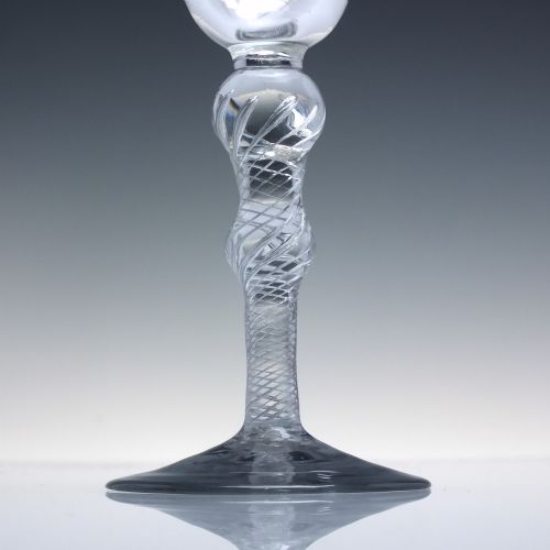 RARE 18TH CENTURY HANOVERIAN LIBERTY ANTI JACOBITE WINE GLASS C1750 - ADDITIONAL PHOTO 2