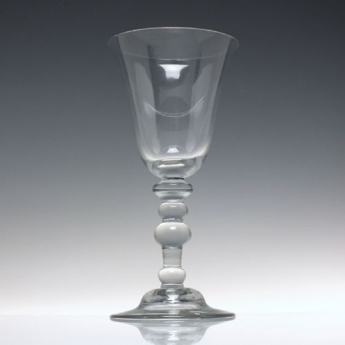 LARGE GEORGIAN 18TH CENTURY BALUSTER GLASS GOBLET C1730 - ADDITIONAL PHOTO 2