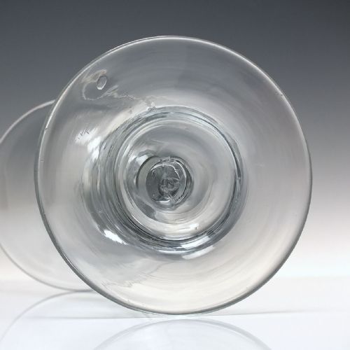 LARGE GEORGIAN 18TH CENTURY BALUSTER GLASS GOBLET C1730 - ADDITIONAL PHOTO 5