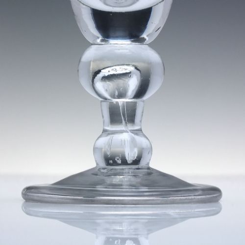 GEORGIAN EARLY 18TH CENTURY BALUSTER DRAM GLASS C171520 - ADDITIONAL PHOTO 2