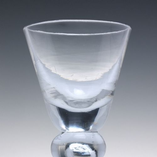 GEORGIAN EARLY 18TH CENTURY BALUSTER DRAM GLASS C171520 - ADDITIONAL PHOTO 3