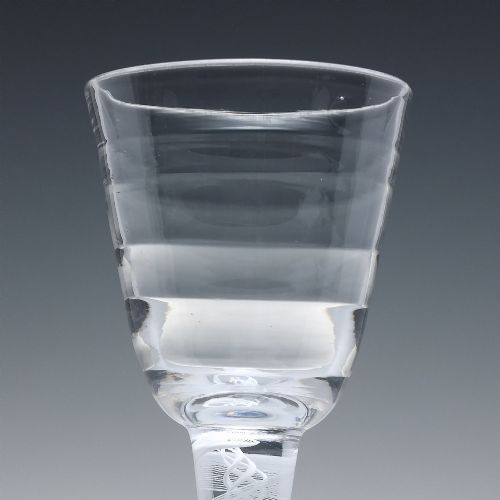 18TH CENTURY OPAQUE LYNN WINE GLASS C1760 - ADDITIONAL PHOTO 4