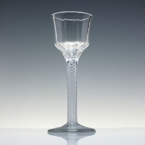SINGLE SERIES OPAQUE TWIST WINE GLASS C1760 WITH FULL RIBBED OGEE BOWL - ADDITIONAL PHOTO 1