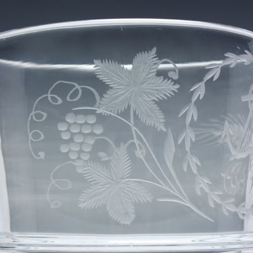 RARE GEORGIAN REGENCY ENGRAVED 'FLIP' GLASS TUMBLER C1830 15 PINTS - ADDITIONAL PHOTO 2