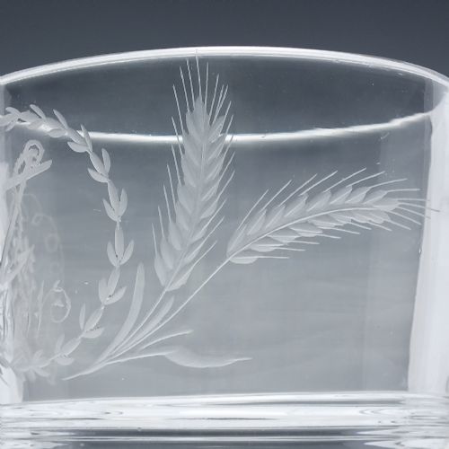 RARE GEORGIAN REGENCY ENGRAVED 'FLIP' GLASS TUMBLER C1830 15 PINTS - ADDITIONAL PHOTO 3