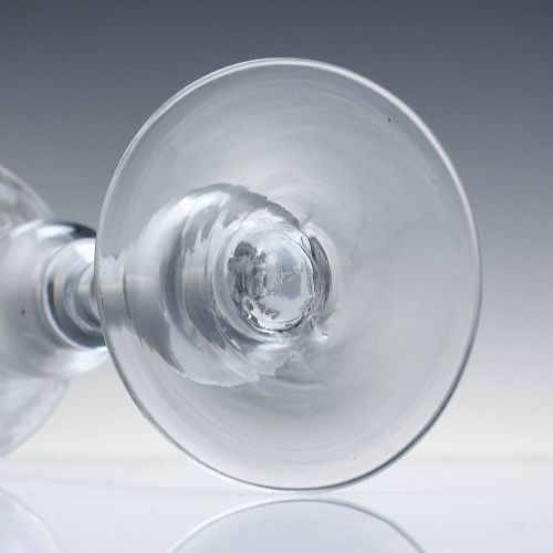 GEORGIAN ENGRAVED LIGHT BALUSTER WINE GLASS C173540 - ADDITIONAL PHOTO 5