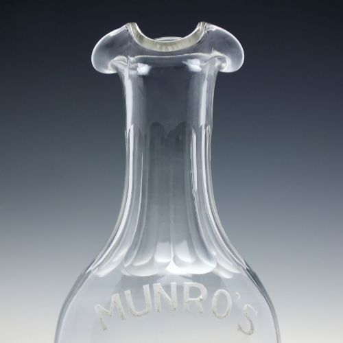 RARE ENAMELLED DALWHINNIE SCOTTISH MUNRO' WHISKY GLASS WATER CARAFE C1910 - ADDITIONAL PHOTO 5