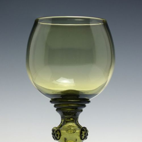 TALL MEDIEVAL REVIVAL HOCK ROEMER WINE GLASS C18801910 - ADDITIONAL PHOTO 2