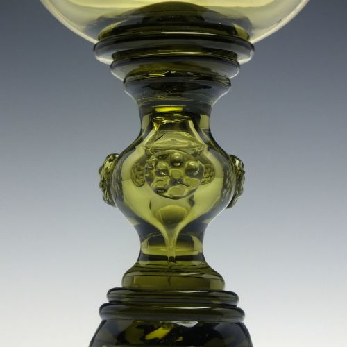 TALL MEDIEVAL REVIVAL HOCK ROEMER WINE GLASS C18801910 - ADDITIONAL PHOTO 4