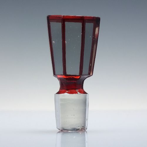ANTIQUE 19TH CENTURY HAND PAINTED GLASS DECANTER OR SERVING BOTTLE C1860 - ADDITIONAL PHOTO 7