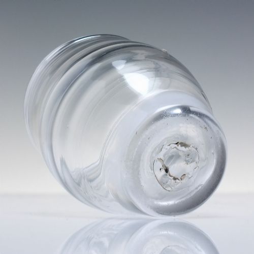 RARE 18TH CENTURY LYNN GLASS BARRELL WHISKY DRAM TUMBLER C1760 - ADDITIONAL PHOTO 3
