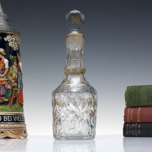 Rare George III Gilded Cut Glass “Revsalt” Decanter, C1780 - Atelier of James Giles