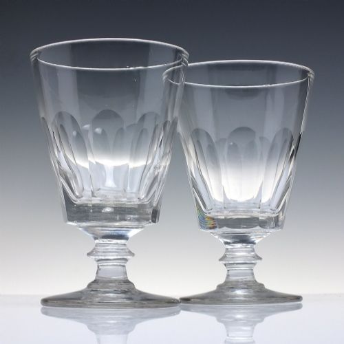 Pair Large Victorian Glass Rummers C1850