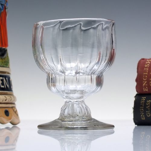 Rare Georgian Rib Moulded Monteith or Bonnet Glass c1780