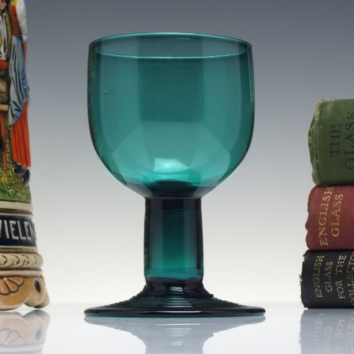A Very Rare 18th Century Green Wine Glass C1780-90