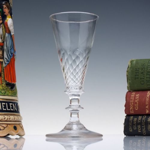 Georgian Half Wrythen Ale Glass C1800