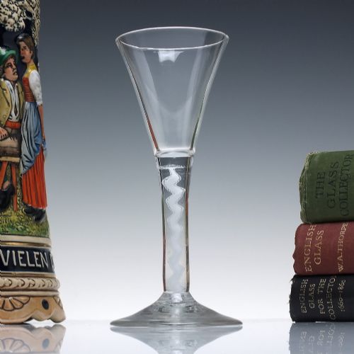 18th Century Georgian Opaque Twist Wine Glass C1760