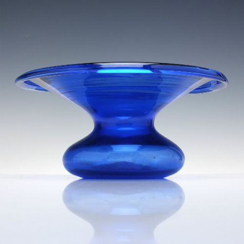Large 19th Century Bristol Blue Glass Spittoon C1850