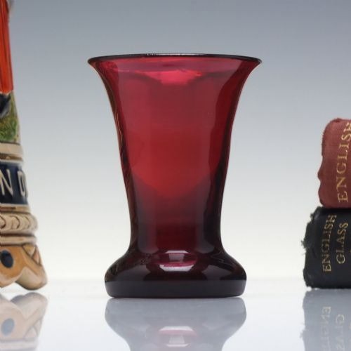 Rare 19th Century Small Ruby Cased Dram Tumbler C1840