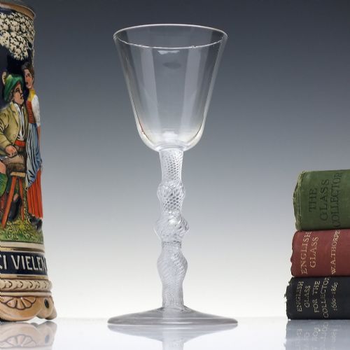 Georgian 18th Century Air Twist Wine Glass c1750