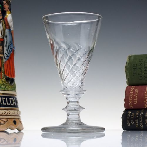 Georgian Half Wrythen Ale Glass c1800
