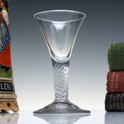 Georgian Multi Spiral Air Twist Whisky Dram Glass C1750