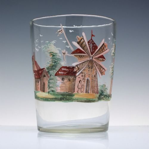 19th Century Enamelled Glass Tumbler C1850
