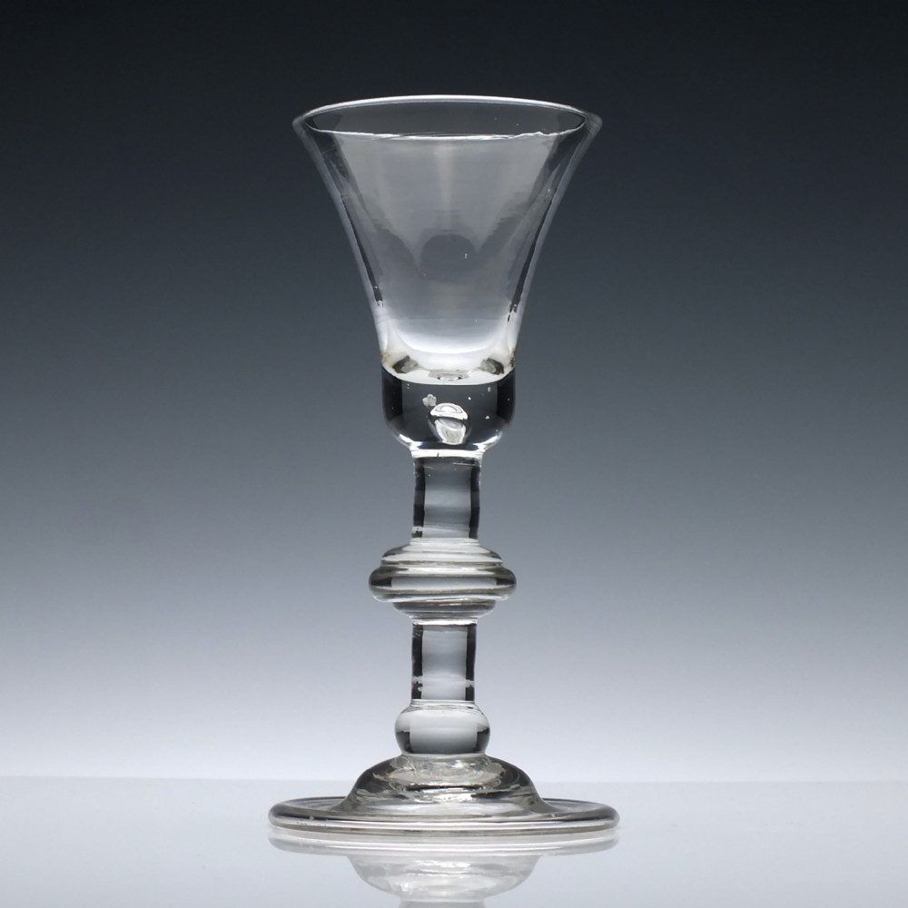 18th Century Baluster Wine Glass c1730