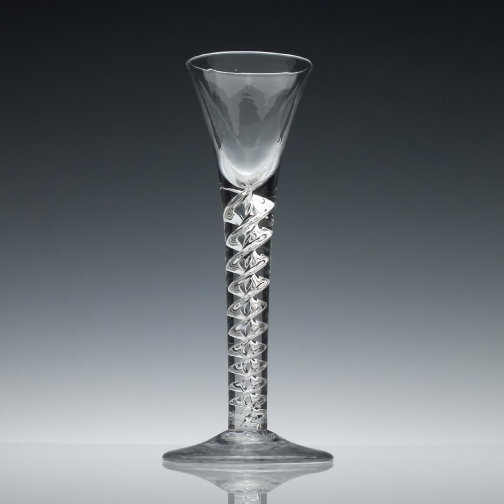 Georgian Mercury Air Twist Cordial Glass c1750