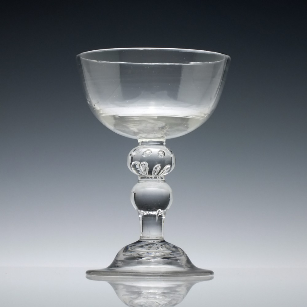 An 18th Century Baluster Champagne Glass c1730