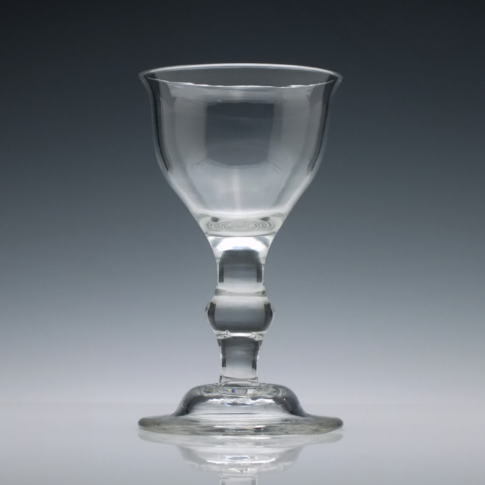 Georgian Baluster Stem Champagne Glass c1730