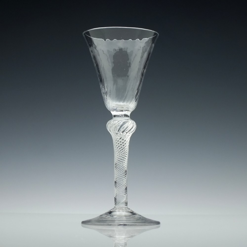 Rare Georgian Air Twist Wine Glass c1750