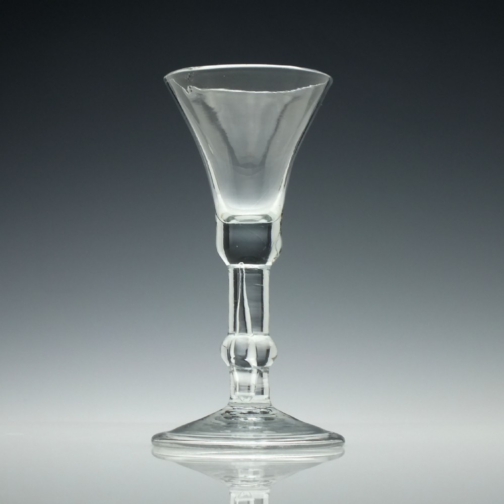 Georgian Balustroid Wine Glass c1740