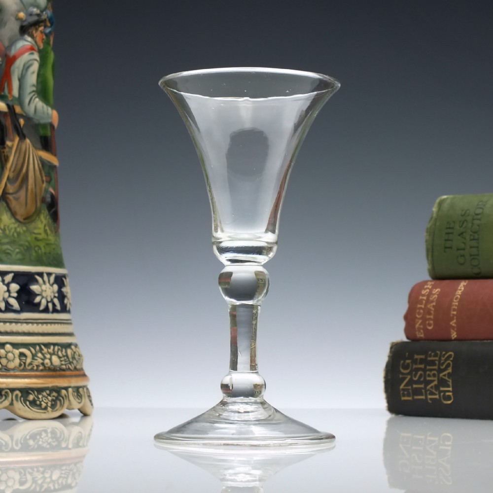 Georgian Balustroid Wine Glass c1740