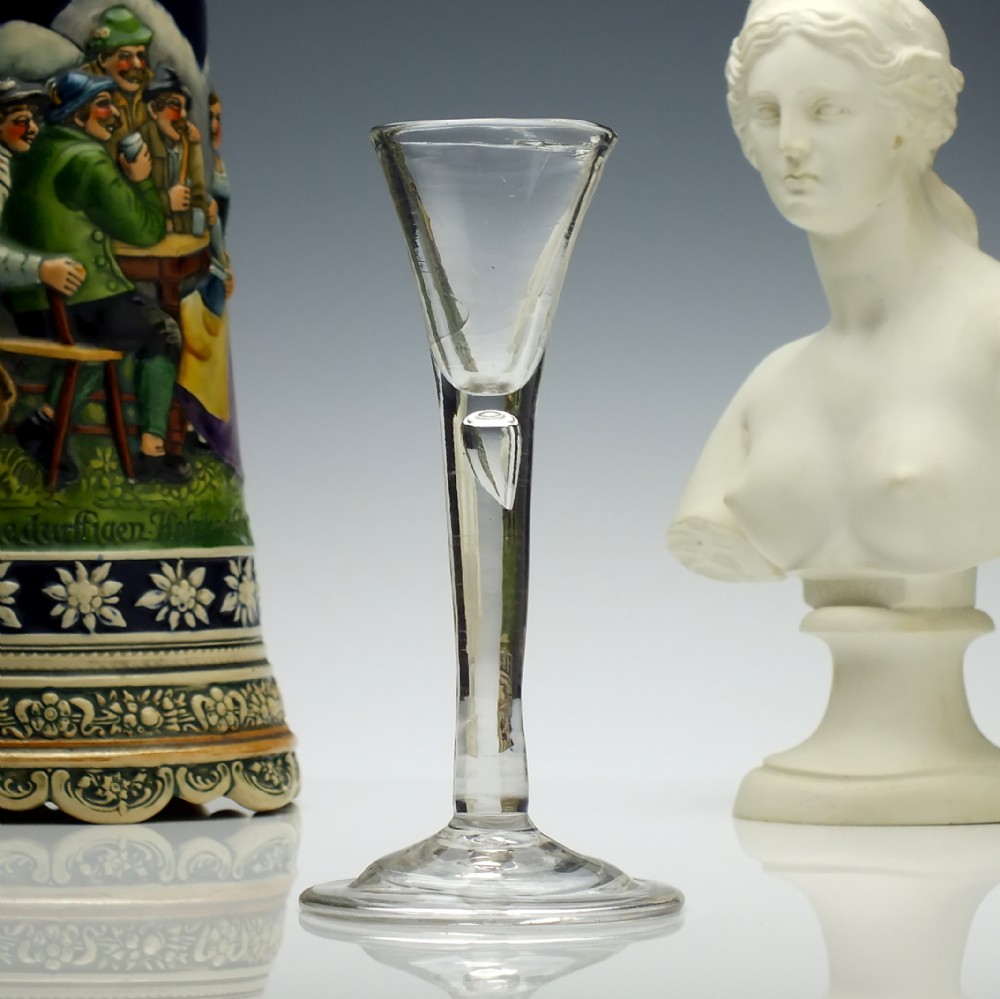 Antique Georgian 18th Century Cordial Wine Glass c1740